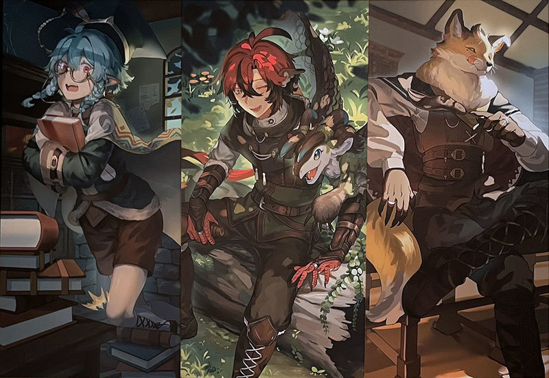次に紹介する総合制作は、アニメキャラクターラインから、ハンターと仔竜が旅するファンタジー。